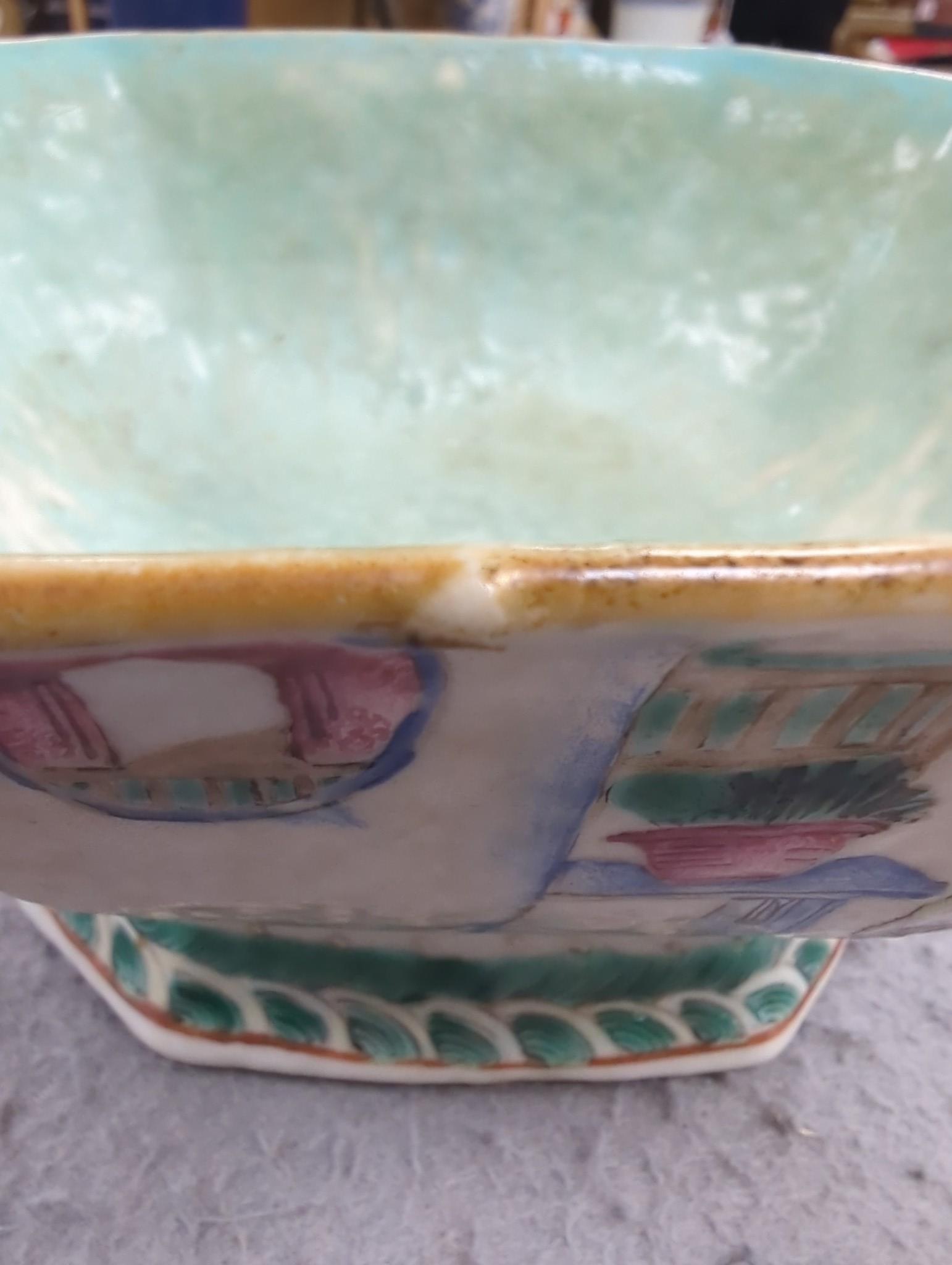 A group of eight items of Chinese ceramics, some damage